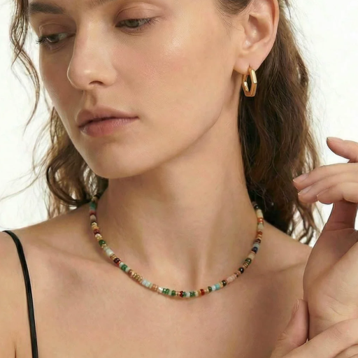 Vibrant Dopamine Necklace for Women - Original Design Natural Stone & Copper