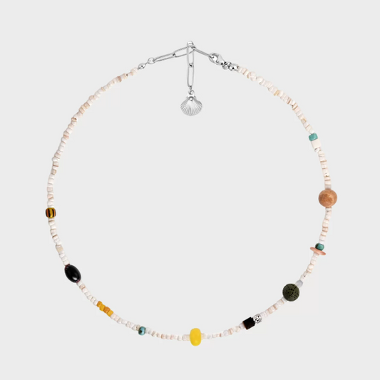 Ocean Breeze Natural Stone Necklace - Adjustable Clavicle Chain | Unique & Versatile